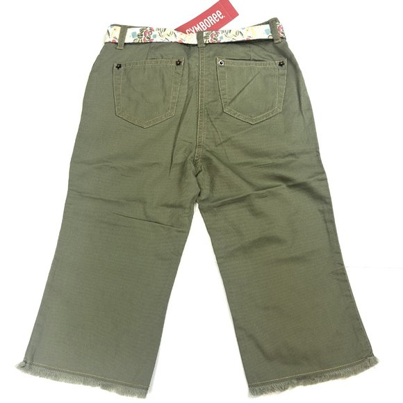 NWT Gymboree Girl Belted Olive Green Capri & Ruffle Neck Tank Size 7 - Picture 5 of 8